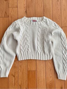 Cottagecore Cropped Thick Knit Sweater 🤍